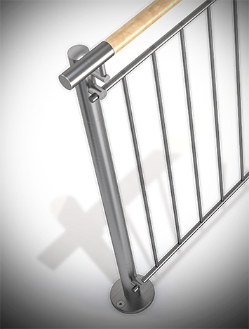 Handrail-Rack Support Round handrail storage with cradles / GYMDESCUENTO